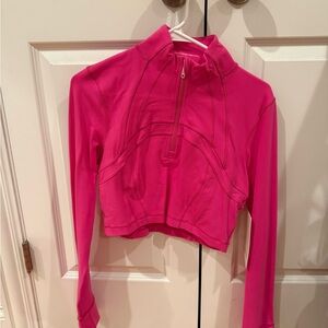 Lululemon defined cropped half zip luon NWT